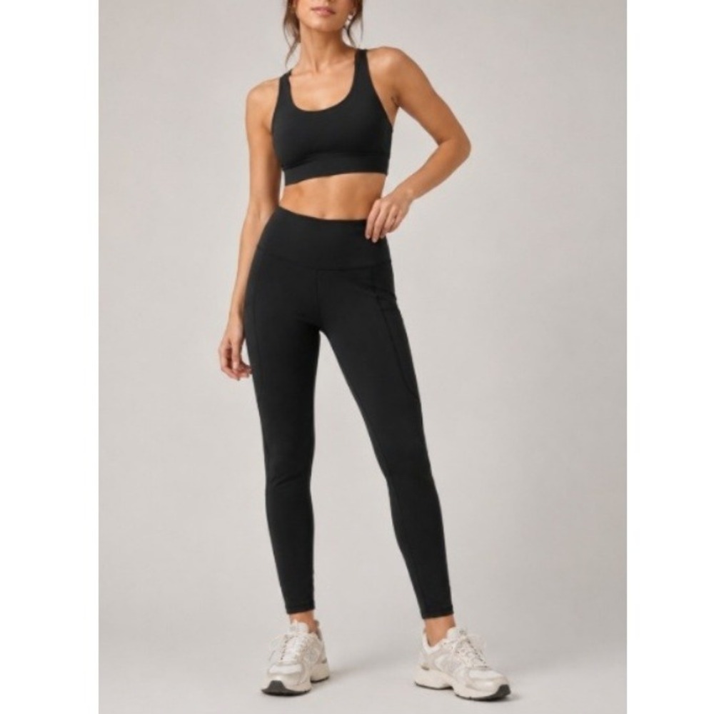 Shapermint Essentials Women's Black High-Waisted Active Shaping Leggings Size XL